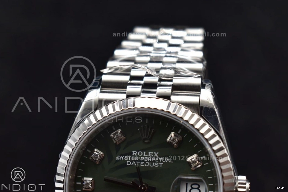 573 Best Green Bracelet Diamond VS VSF 36 ModernLook On Edition Jubilee SS 904L 126234 1:1 DateJust Steel Dial 0812